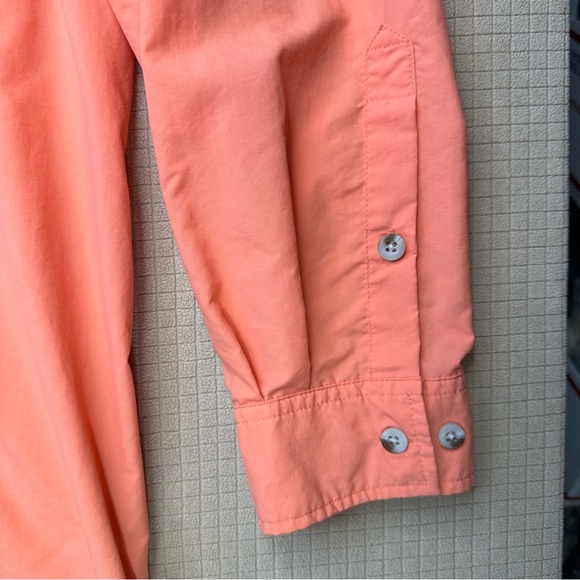 Columbia PFG Breathable Long Sleeve Fishing Shirt Mens XL Dark Peach Custom Logo - Picture 6 of 16